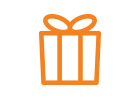 Silhouette of a gift box