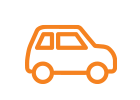 Silhouette of a van